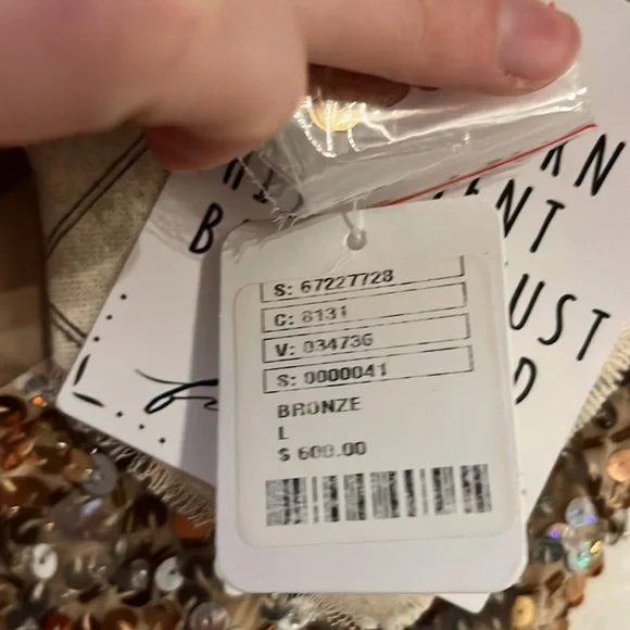 NWT Free People Love Strong Sequin Mini Dress - Picture 10 of 15